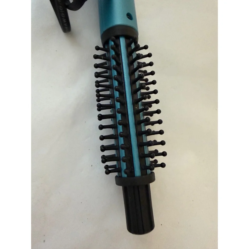 Farery Mini Hair Brush 3/4 Inch Heated Round Brush Blue Travel Styler FA019B